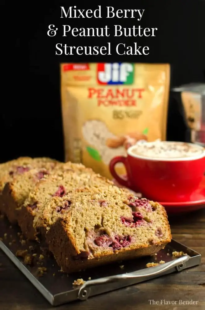  Mixed Berry and Peanut Butter Streusel Cake
