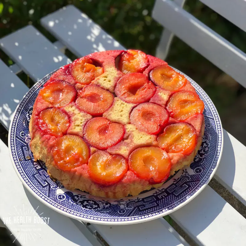 Plum and Ginger Upside Down Cake