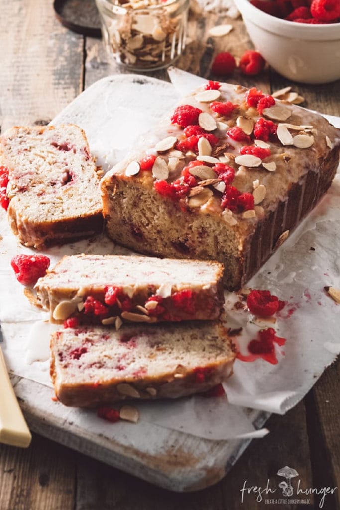 Raspberry, Almond, Lemon Drizzle Loaf