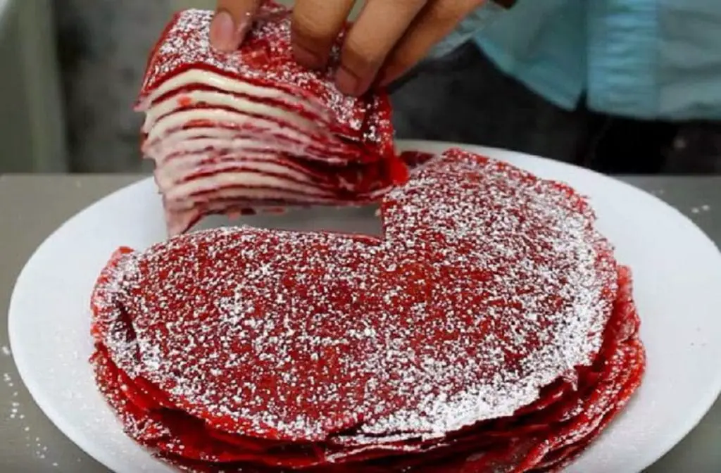 Red Velvet Crepe Cake 