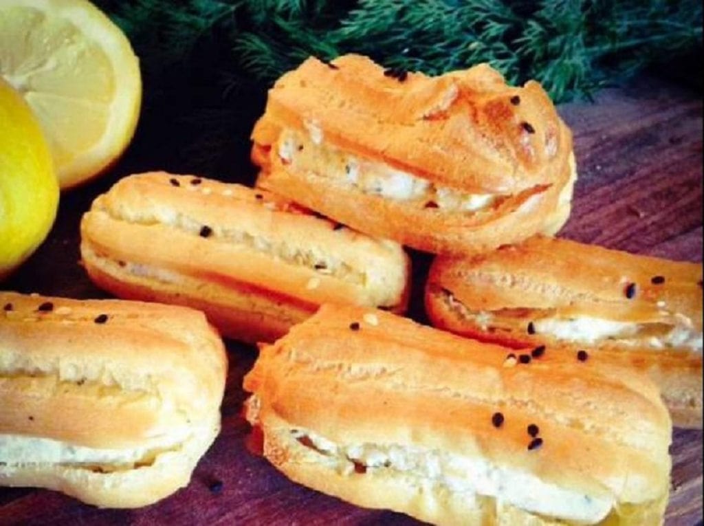 Savory Smoked Salmon, Dill and Horseradish Eclairs