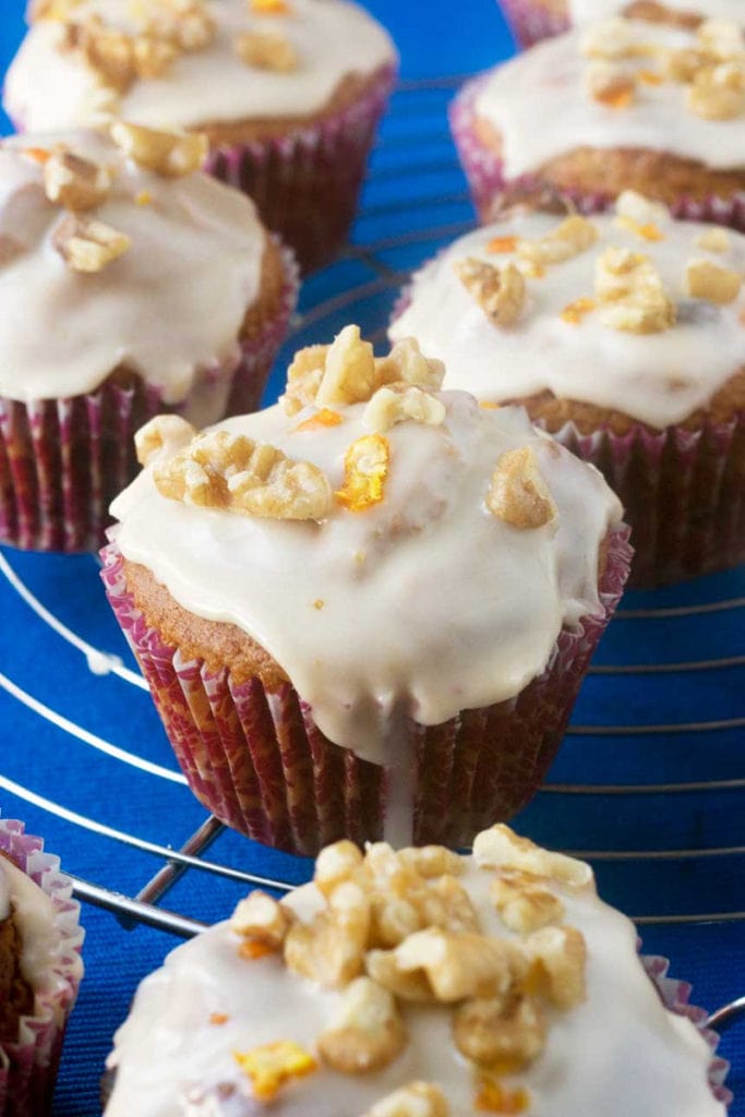 Tangerine, Walnut And Chocolate Chip Muffins