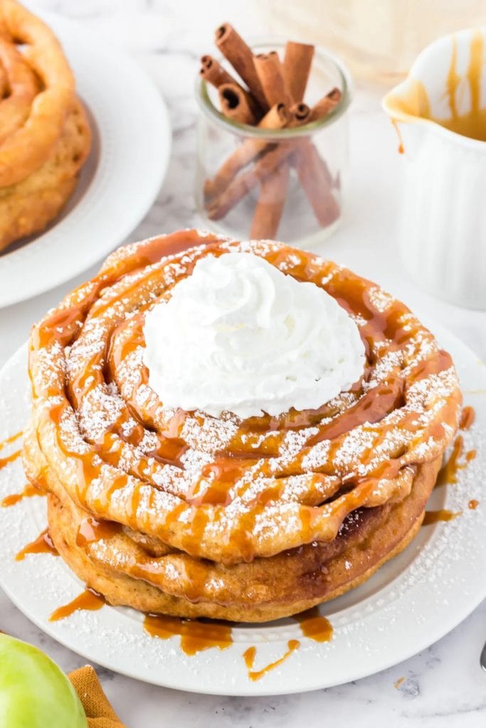 Carnival Caramel Apple Funnel Cake